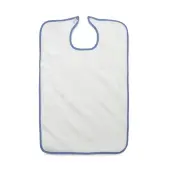 Medline Terry Cloth Clothing Protectors, 21"" x 33"", White, Pack Of 12