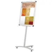 Quartet® Improv™ Pedestal Sign, 54""H x 16""W x16""D, Silver