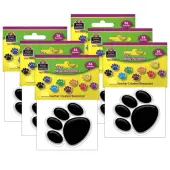Teacher Created Resources Mini Accents, Colorful Paw Prints, 36 Accents Per Pack, Set Of 6 Packs
