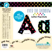 Barker Creek® Letter Pop-Outs, 4"", Over The Rainbow, Set Of 255