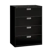 HON® Brigade® 600 42""W x 18""D Lateral 4-Drawer File Cabinet, Black