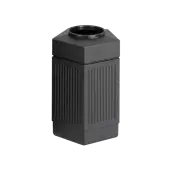 Safco® Canmeleon™ Indoor/Outdoor Pentagon Receptacle, 30 Gallons, Black