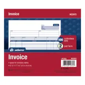 Adams® Carbonless Invoice Unit Sets, 2-Part, 8 1/2"" x 7 7/16"", Multicolor, Carton Of 100 Sets