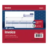 Adams® Carbonless Invoice Unit Sets, 2-Part, 8 1/2"" x 7 7/16"", Multicolor, Carton Of 100 Sets