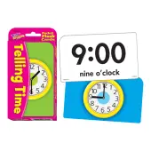 TREND Pocket Flash Cards, 3 1/8"" x 5 1/4"", Telling Time, Box Of 56