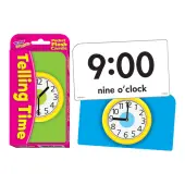 TREND Pocket Flash Cards, 3 1/8"" x 5 1/4"", Telling Time, Box Of 56