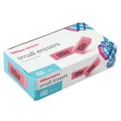 Office Depot® Brand Pink Bevel Erasers, Small, Box Of 36