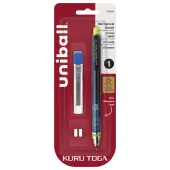uni-ball® Kura Toga Mechanical Pencil Starter Set, 0.7 mm, HB#2 Lead Tip, Black/Gray
