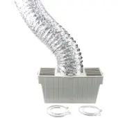 Deflecto Supurr-Flex Indoor Dryer Vent Lint Trap Kit, White, LTF