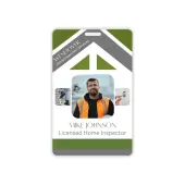 Custom Full-Color Plastic Photo Vertical ID Badge With Slot, 3-3/8"" x 2-1/8""