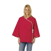 Medline Crisscross Front Mammography Jackets, 80"", Ruby, Pack Of 12