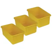 Romanoff Stowaway Trays, 5-1/4""H x 7-3/4""W x 13-1/4""D, Yellow, Pack Of 3 Trays