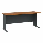 Bush Business Furniture Office Advantage 72""W Computer Desk, Natural Cherry, Standard Delivery