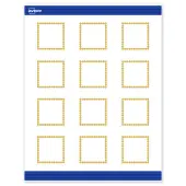 Avery® Print-To-The-Edge Cards With Sure Feed® Technology, S00-DJE-PRMWC10, Square, 2"" x 2"", Matte White, Preprinted Gold Beads Design, Pack Of 120