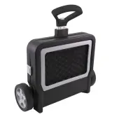 Fusion Mobile Folding Cargo Cart, 41""H x 21""W x 18 3/4""D, Black