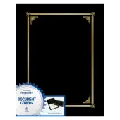 Geographics® 30% Recycled Document Covers, 9 3/4"" x 12 1/2"", Black, Pack Of 6