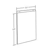 Azar Displays Wall-Mount U-Frame Acrylic Sign Holders, 17"" x 11"", Clear, Pack Of 10