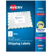 Avery® Shipping Labels, Sure Feed® Technology, Permanent Adhesive, 3-1/2"" x 5"", 1,000 Labels (95935)
