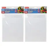 Roylco Die-Cut Superhero Masks, White, 24 Masks Per Pack, Set Of 2 Packs