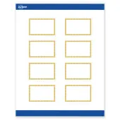 Avery® Print-To-The-Edge Labels With Sure Feed® Technology, S00-DJ7-PRWMP10, Rectangle, 2"" x 3"", Matte White, Preprinted Gold Beads Design, Pack Of 80