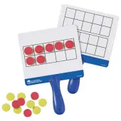 Learning Resources® Magnetic 10-Frame Answer Write-And-Wipe Board Set, Assorted Colors, Grades K - 9