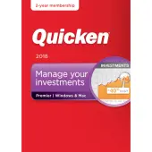Quicken® Premier 2018, 2-Year Subscription, For PC/Mac®, Disc
