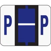 Smead® BCCR Bar-Style Permanent Alphabetical Labels, P, Violet, Roll Of 500
