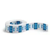 Smead® BCCR Bar-Style Permanent Alphabetical Labels, X, Blue, Roll Of 500