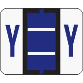 Smead® BCCR Bar-Style Permanent Alphabetical Labels, Y, Violet, Roll Of 500