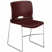 HON® Olson Stacker® Chairs, 17 1/2""H x 17 1/4""W x 18 1/4""D, Mulberry, Set Of 4