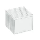 Azar Displays Wall-Mount U-Frame Acrylic Sign Holders, 5"" x 7"", Clear, Pack Of 10