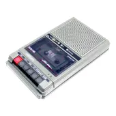 Hamilton Electronics HA802-8V Cassette Recorder, 10""H x 6""W x 2""D, Gray, HECHA802