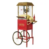 Nostalgia Electrics NKPCRT10 Vintage Professional Popcorn Cart, Red