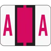 Smead® BCCR Bar-Style Permanent Alphabetical Labels, A, Red, Roll Of 500