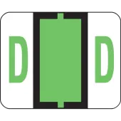 Smead® BCCR Bar-Style Permanent Alphabetical Labels, D, Light Green, Roll Of 500