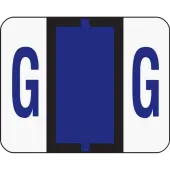 Smead® BCCR Bar-Style Permanent Alphabetical Labels, G, Violet, Roll Of 500