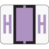 Smead® BCCR Bar-Style Permanent Alphabetical Labels, H, Lavender, Roll Of 500