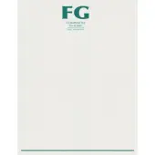 Custom 1-Color Raised Print Stationery Letterhead, 8-1/2"" x 11"", Bright White Linen, Box Of 250