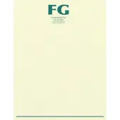 Custom 1-Color Raised Print Stationery Letterhead, 8 1/2"" x 11"", Ivory Laid, Box Of 250