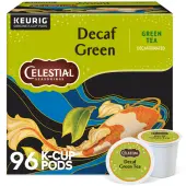 Celestial Seasonings Natural Antioxidant Decaf Green Tea Keurig Single-Serve K-Cup Pods, 24 Pods Per Pack, Case Of 4 Packs