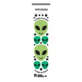 Pipsticks Decorative Stickers, 2"" x 8"", I Come In Peace