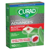 CURAD® BloodStop® Hemostatic Gauze Pads, 1"" x 1"", Pack Of 10