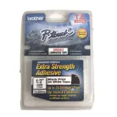 Brother® TZe-S231CS Black-On-White Extra-Strength Tape, 0.5"" x 26.2'