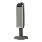 Lasko® 5397 1500 Watts Electric Ceramic Oscillating Pedestal Heater, 2 Heat Settings, 30""H x 12""W x 12""D, Silver