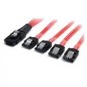 StarTech.com 50cm Serial Attached SCSI SAS Cable - SFF-8087 to 4x Latching SATA  - 50cm SASto SATA Cable - SAS8087S450