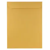 JAM Paper® Open-End 9"" x 12"" Envelopes, Gummed Seal, Brown Kraft, Pack Of 100 Envelopes
