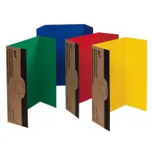 Pacon® 80% Recycled Single-Walled Tri-Fold Presentation Boards, 48"" x 36"", Assorted Colors, Carton Of 4