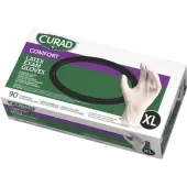 Curad® Powder-Free Latex Exam Gloves, Extra-Large, Box Of 90