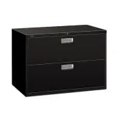 HON® Brigade® 600 42""W x 18""D Lateral 2-Drawer File Cabinet, Black