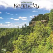 2025 BrownTrout Kentucky Wild & Scenic Monthly Plastic-Free Square Wall Calendar, 12"" x 12"", American States, January to December 2025, 9781975475000
